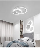 Gold White Modern LED Chandelier Lighting For Living Study Room Dimmable Indoor Lamps Parlor Foyer Lustres Lampadario Luminaire