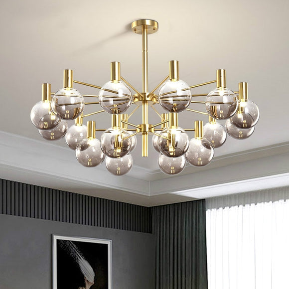 Light luxury living room led chandelier simple modern home dining room bedroom lamp Nordic novelty cafe chandelier ceiling