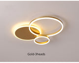 Gold White Modern LED Chandelier Lighting For Living Study Room Dimmable Indoor Lamps Parlor Foyer Lustres Lampadario Luminaire