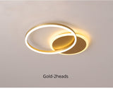 Gold White Modern LED Chandelier Lighting For Living Study Room Dimmable Indoor Lamps Parlor Foyer Lustres Lampadario Luminaire