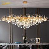 Nordic LED Luxury Chandelier Lighting Living Room LOFT Restaurant Kitchen Crystal Hanging Lamps Hotel Ceiling Chandeliers Lamp