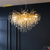 Nordic LED Luxury Chandelier Lighting Living Room LOFT Restaurant Kitchen Crystal Hanging Lamps Hotel Ceiling Chandeliers Lamp