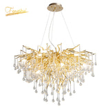 Nordic LED Luxury Chandelier Lighting Living Room LOFT Restaurant Kitchen Crystal Hanging Lamps Hotel Ceiling Chandeliers Lamp