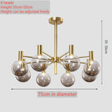 Light luxury living room led chandelier simple modern home dining room bedroom lamp Nordic novelty cafe chandelier ceiling