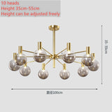 Light luxury living room led chandelier simple modern home dining room bedroom lamp Nordic novelty cafe chandelier ceiling