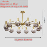 Light luxury living room led chandelier simple modern home dining room bedroom lamp Nordic novelty cafe chandelier ceiling