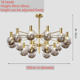 Light luxury living room led chandelier simple modern home dining room bedroom lamp Nordic novelty cafe chandelier ceiling