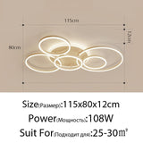 Gold White Modern LED Chandelier Lighting For Living Study Room Dimmable Indoor Lamps Parlor Foyer Lustres Lampadario Luminaire