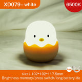 Led Children Night Light For Kids Soft Silicone USB Rechargeable Bedroom Decor Gift Animal Chick Touch Night Lamp