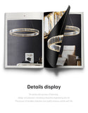 LED Chandelier Bedroom Light for Home Crystal Gold Chandeliers Living room Dining room Double Ring Lighting Lustre Lamp