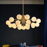 Nordic gold chandelier glass bubble lamp shade lighting modern living room lamp bedroom romantic led italian design lamp