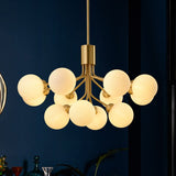 Nordic gold chandelier glass bubble lamp shade lighting modern living room lamp bedroom romantic led italian design lamp