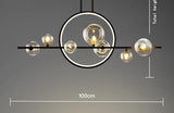 7/10-Lights Modern LED Novelty Glass bubble Chandelier Nordic Dining room Lamp Restaurant lighting Kitchen Island Home Decor Hanging lights