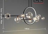 7/10-Lights Modern LED Novelty Glass bubble Chandelier Nordic Dining room Lamp Restaurant lighting Kitchen Island Home Decor Hanging lights