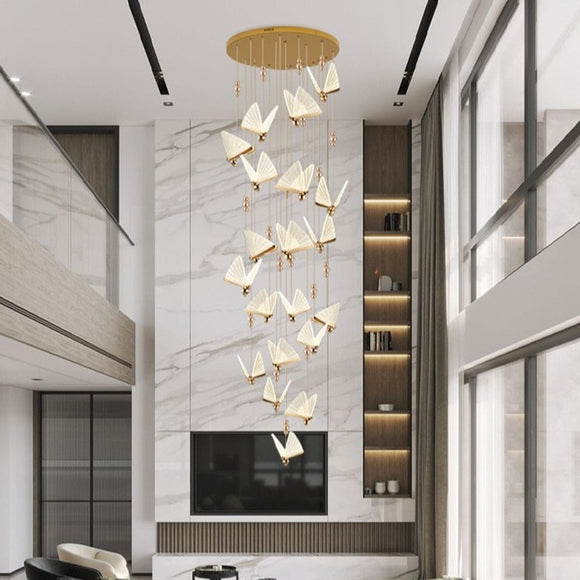 Butterfly Led pendant Lights Indoor Lighting Nordic Bedside Staircase Home Modern Bedroom Restaurant Art Hanging Lamp Hallway