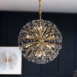 Nordic Postmodern 18 Lights Led Art Chandelier Creative Dandelion Hanging Lamp for Living Dining Room Decor Lightings
