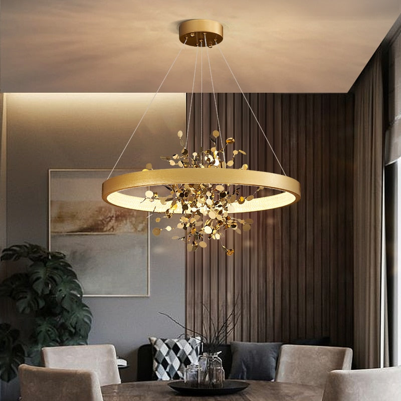 Modern luxury Ceiling Chandelier Dining room Home Copper