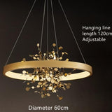 Modern luxury Ceiling Chandelier Dining room Home Copper Decoration lighting Bedroom Hanging lights Living room LED Pendant lamp