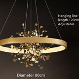 Modern luxury Ceiling Chandelier Dining room Home Copper Decoration lighting Bedroom Hanging lights Living room LED Pendant lamp