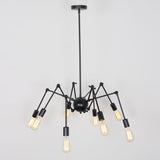 Industrial Sputnik Chandelier Light Fixture 8/12 Lights Adjustable Swing Arms Black Finish Pendant light Indoor Lighting