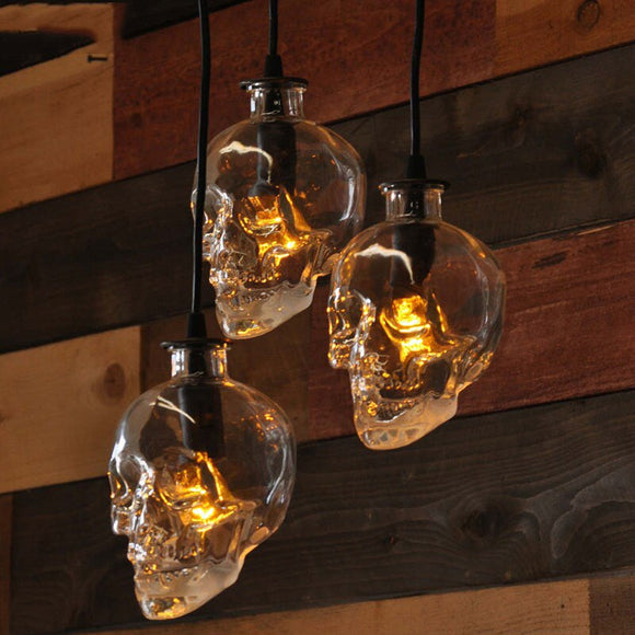 Vintage Retro Pendant Light Skeleton Glass Metal Suspension Hanging Lighting for Living Dining Room Kichten
