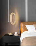 Light luxury Pendant lamp Bedside Postmodern Simple Restaurant Bar Hanging Creative Personality Ellip Bedroom Small Pendantlight