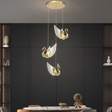 Swan Pendant Light Nordic LED Chandelier Hanging Lamp for Dining Living Room Restaurant Stairs