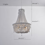 Bohemia 3/5 Lights Retro Wooden Chandelier  Pendant Lamp for Dining Living Room Bedroom Bar