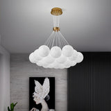 Bubble Chandelier Lighting modern 3D Printed Moon Lampshade kitchen dining room restaurant light decor Hanging Lights fixtures