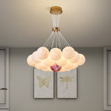 Bubble Chandelier Lighting modern 3D Printed Moon Lampshade kitchen dining room restaurant light decor Hanging Lights fixtures