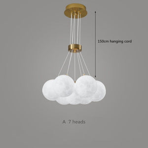 Bubble Chandelier Lighting modern 3D Printed Moon Lampshade kitchen dining room restaurant light decor Hanging Lights fixtures