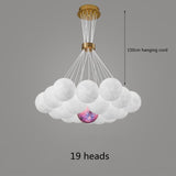 Bubble Chandelier Lighting modern 3D Printed Moon Lampshade kitchen dining room restaurant light decor Hanging Lights fixtures