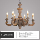 Vintage Mood Chandelier Carving Roman column Hanging Lampm Country Type Decoration Lighting