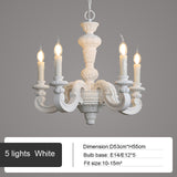 Rustic Wooden Chandelier Antique Farmhouse Ceiling Light Fixture