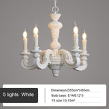 Vintage Mood Chandelier Carving Roman column Hanging Lampm Country Type Decoration Lighting