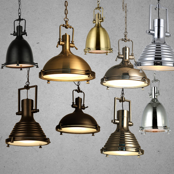 Modern Retro Industrial Loft Pendant Light Vincent Chrome Country Rustic Pendant Lamp Fixture Lighting E27 For Cafe Parlor - heparts