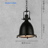 Modern Retro Industrial Loft Pendant Light Vincent Chrome Country Rustic Pendant Lamp Fixture Lighting E27 For Cafe Parlor - heparts