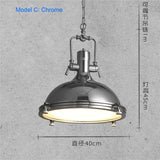 Modern Retro Industrial Loft Pendant Light Vincent Chrome Country Rustic Pendant Lamp Fixture Lighting E27 For Cafe Parlor - heparts
