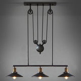 LED Retro Pendant Lighting 3 Lights Edison Bulbs Included Up and Down Black Painting Mirror Glass Pendant Lamp for Dinning Room - heparts