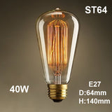 Edison bulb lampada retro lamp incandescent ampoule vintage E27 40w 220V For Decor Filament Bulb E27 Pendant Lights Antique Bulb - heparts