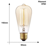 Edison bulb lampada retro lamp incandescent ampoule vintage E27 40w 220V For Decor Filament Bulb E27 Pendant Lights Antique Bulb - heparts