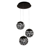 Modern Led Pendant Lamp White Black Painting Metal Pendant Light for Stair Dinning Living Room Hanging Lighting - heparts