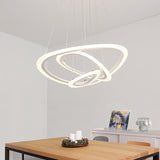 Modern Led Pendant Light Hanging Lamp Lighting Ring Aluminium Acrylic White Painting for Living Bed Room - heparts