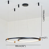 New 2-Lights Circular Pendant Light Chandelier Lighting Ambient Light - LED Dimmable Remote Control - heparts