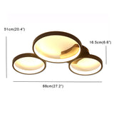 New Modern LED Ceiling Light Flush Mount Lamp Aluminium Brushed for Living Bed Room Lighting 48W 80-265V Input - heparts
